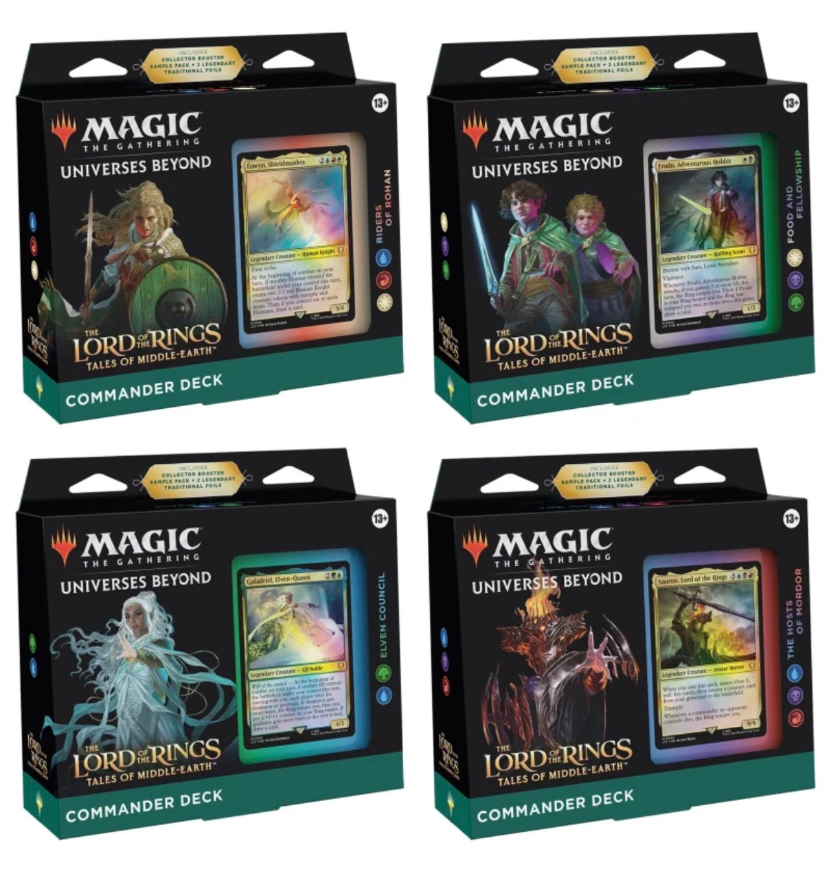 The Lord of the Rings: Tales of Middle-Earth Commander Deck - Englisch - Set (alle 4 Decks)